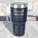 Customized Bridesmaid Tumbler, Vacuum Insulated Tumbler with Lid 30 Oz, Personalized Bridesmaid Gifts Ideas