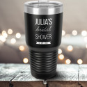 Personalized Bridal Shower Tumbler, Black Vacuum Insulated Tumbler, Custom Bridal Shower Favors