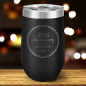 Customized Anniversary Tumblers, Personalized Vacuum Insulated Stemless Tumbler 16 oz., Anniversary Gift