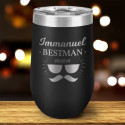 Personalized Best Man Tumbler Glass, Wine Glass 16 oz. Vacuum Insulated Stemless Tumbler, Best Man Gift