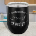 Personalized Camel Wine Glass, Stemless Vacuum Insulated