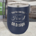 Personalized Camel Vacuum Insulated Stemless Wine Glass 12oz