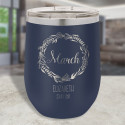 Birthday Tumbler Party Favor, Vacuum Insulated Stemless Wine Glass 12 Oz, Personalized Birthday Gifts