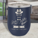Funny Father's Day Tumblers, Vacuum Insulated Stemless Wine Glass 12 Oz, Dad Tumbler, Personalized Fathers Day Gifts