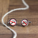 No Smoking Novelty Cuff Links Shows Your Stance Against Smoking