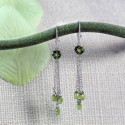 14K Gold Chandelier Earrings Briolette Peridots Lovely Gift For Women