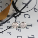 Eye Exam Novelty Cuff Links With a Miniature Eye Exam Chart On It
