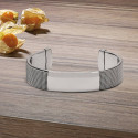 Personalized Mesh-like Stainless Steel Cuff Bracelet