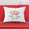 Personalized Mr. King of the Bed Pillow Case for Him