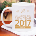 Celebrate the New Year 2018 Beautiful Personalized 11 oz Mug