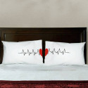 Heart Beats As One Personalized Pillowcase Set