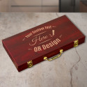 Personalized Rosewood Finish 300 Chip Poker Set