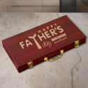 Personalized Fathers Day Gifts, Rosewood 300 Chip Poker Set for Dad, Custom Poker Gifts for Dad