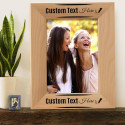 Beautiful Personalized Genuine Red Alder Wood Picture Frame 5" x 7"