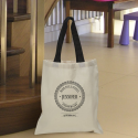 Personalized Anniversary Cotton Tote Bag with Black Handles