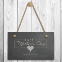 Personalized Mothers Day Plaque, Slate Plaque with Hanger String, Mothers Day Sign, Custom Gifts for Mom