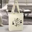 Personalized Bridesmaid Natural High Quality Promotional Canvas Tote Bag w/Gusset