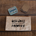 Personalized Kitchen Natural Rectangular Jute / Canvas Pouch with Zipper Closure