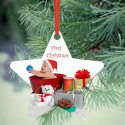 Star Christmas Ornament Personalized with Custom Image Photo