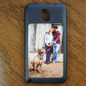 Black Custom Galaxy Note 3 Phone Case with Personalized Image Text