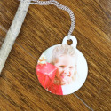 Personalized Custom Round Pet Tag with Image/Photo