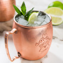 Personalized Wedding Core 16 oz Moscow Mule Cup with Smooth Copper Finish