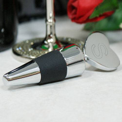 Personalized Heart Shaped Silver Bottle Stopper Custom Photo/Quote