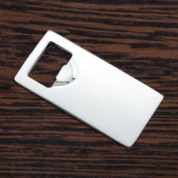 Personalized Rectangular Nickel Plated Bottle Opener Custom Monogram