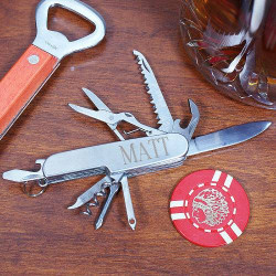 Personalized Stainless Steel Multi-Tool Pocket Knife