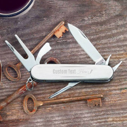 Golf Pocket Knife Multi-Use Keychain Custom Name Monogram Engraved