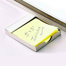 Stylish Top Bar Post-It Note Holder with Custom Message Engraved