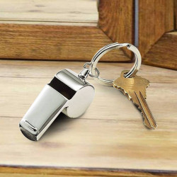 Personalized Coach Whistle Keychain Custom Monogram, Message Engraved