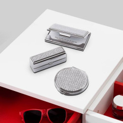 Glitter Galore Metal Hinged Lipstick Case