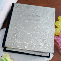 Personalized Decorative Embossed Baby Photo Album Custom Name Message