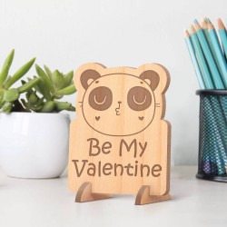 Personalized Baby Koala Be My Valentine Wooden Gift card