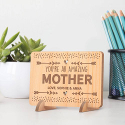 Personalized You Are an Amazing Mother Wooden Mother's Day Gift Card