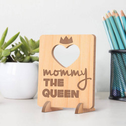 Personalized Mommy the Queen Wooden Mother's Day Gift Card