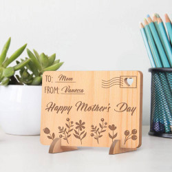 Personalized Nature Inspired Happy Mother's Day Wooden Gift Card