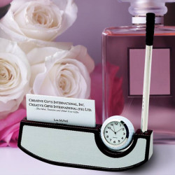 Personalized Golf Stick Club Card Holder With Pen and Clock and Detachable Aluminium Engraving Plate