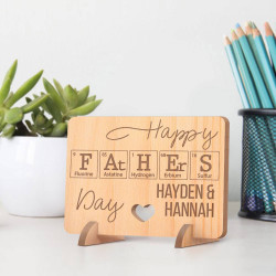 Personalized Chemistry Inspired Happy Father's Day Wooden Gift card