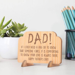 Personalized Your Love is always There Wooden Happy Father's Day Gift Card