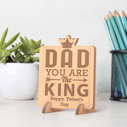 Personalized Daddy You are The King Wooden Father's Day Gift Card