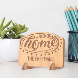 Personalized Nature Inspired New Home Wooden Housewarming Gift Card