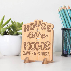 Personalized Love Home Wooden Housewarming Gift Card