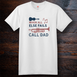 Personalized Call Dad Cotton T-Shirt, Hanes
