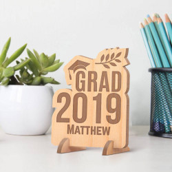 Personalized Grad Wooden Graduation Gift Card