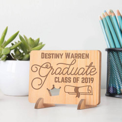 Personalized Graduate Class of 2019 Wooden Gift Card