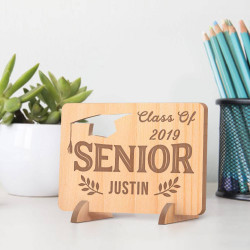 Personalized Senior Class Wooden Graduation Gift Card