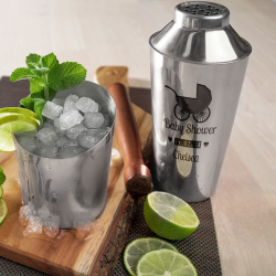Personalized Baby Shower Choice 28 oz. Stainless Steel Bar Shaker