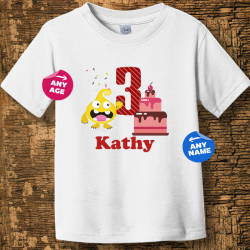 Personalized Crazy Monster Toddler Fine Jersey Tee